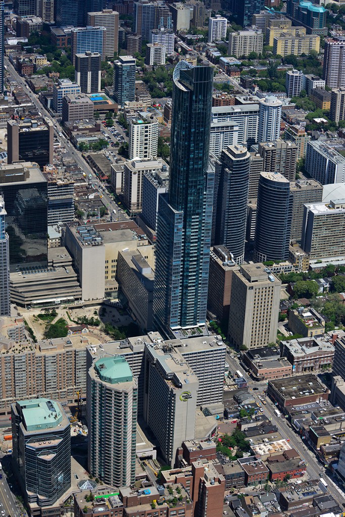 Toronto Downtown Skyscraper Aerial View